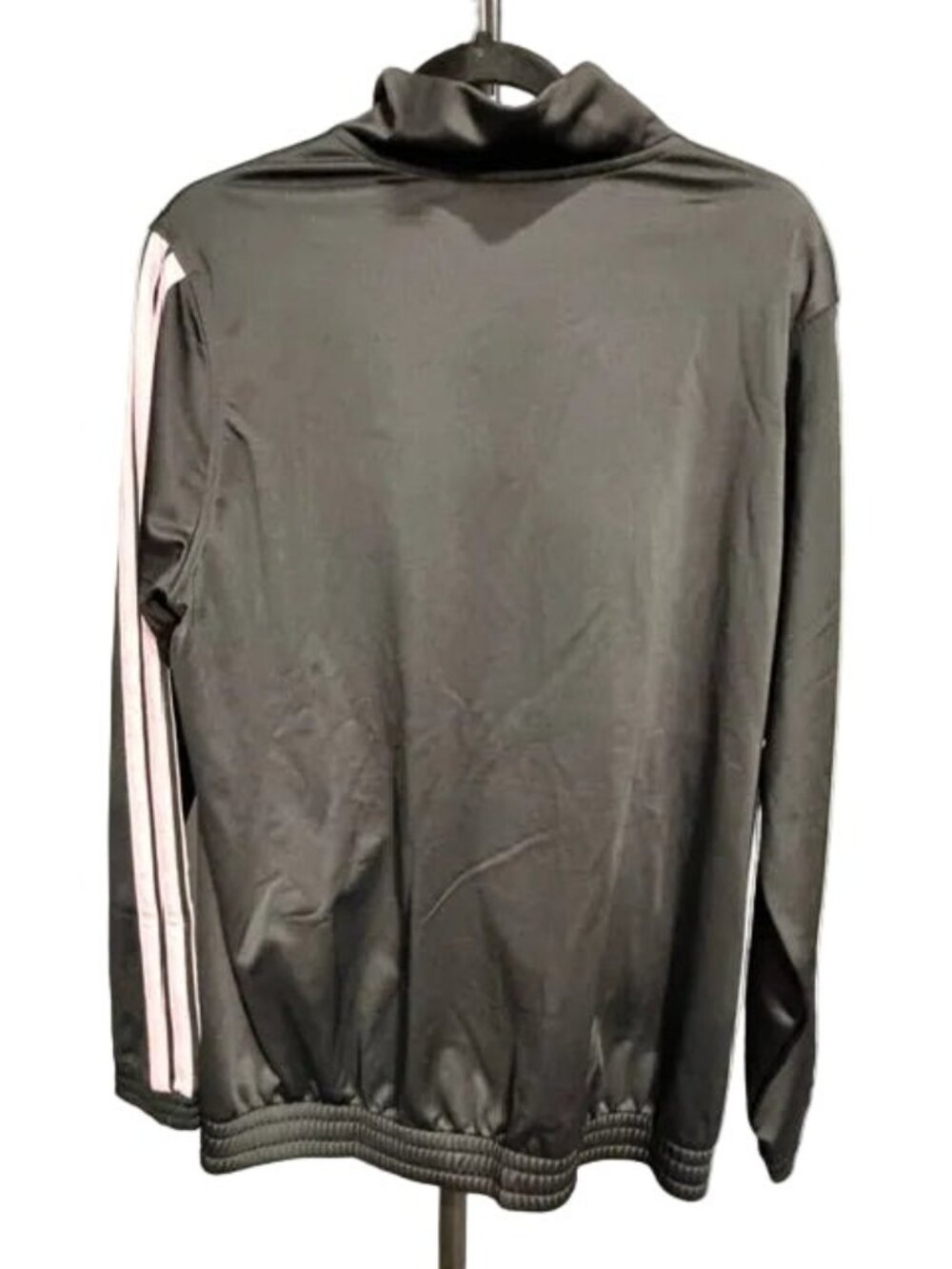 adidas Womens Multi Sprt Track Zip Up - 3 Stripe - Black/Pink XL - Picture 2 of 2